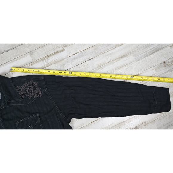 Ely Cattleman Shirt Mens 2XL Blk Western VTG Snap Long Sleeve w/Floral Design - Picture 6 of 11